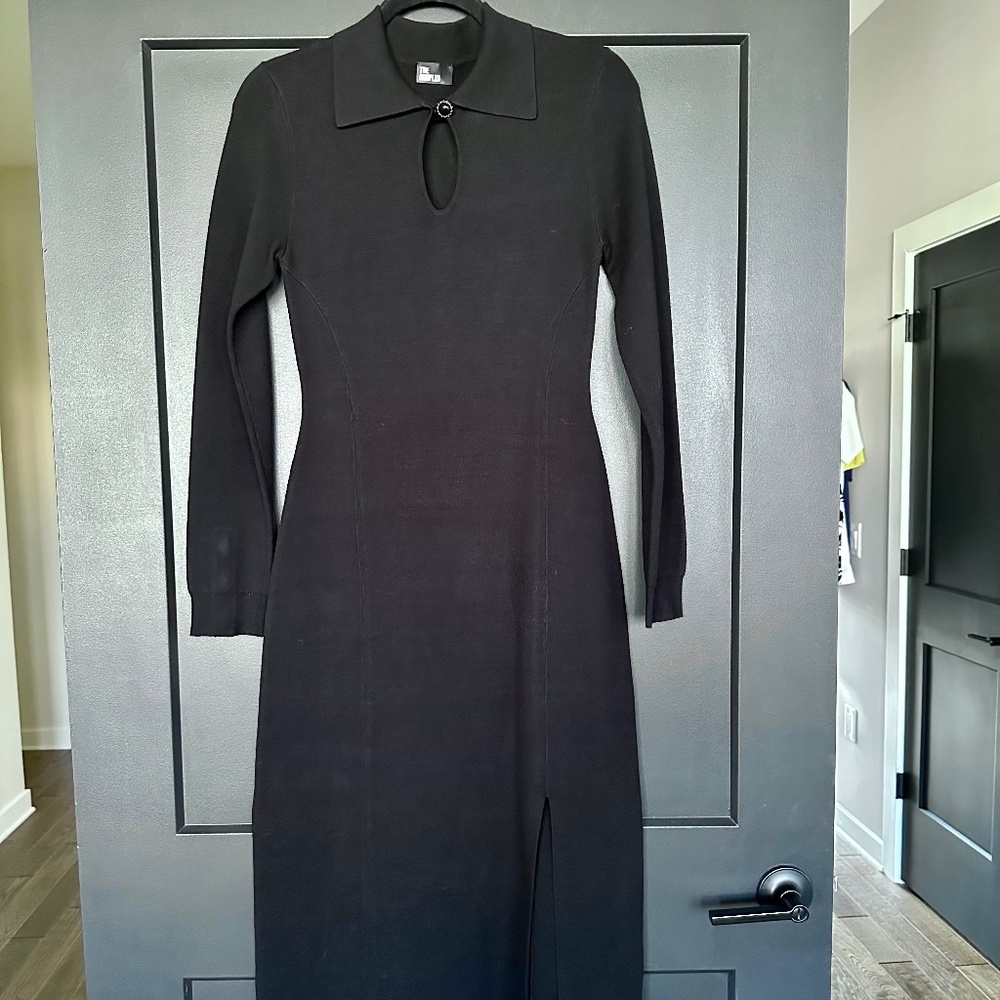 🖤🗝️ NWT The Kooples Keyhole Polo-Knit Midi Dress | Size 2 (M) | $385 Retail - Picture 7 of 13